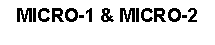 Text Box: MICRO-1 & MICRO-2